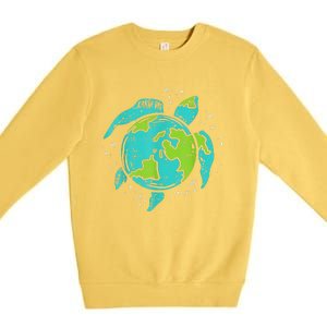 Earth Day Sea Turtle Save The Planet Cute Premium Crewneck Sweatshirt