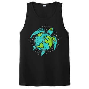 Earth Day Sea Turtle Save The Planet Cute PosiCharge Competitor Tank