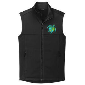 Earth Day Sea Turtle Save The Planet Cute Collective Smooth Fleece Vest