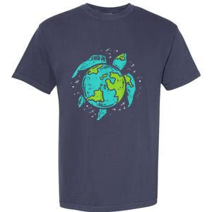 Earth Day Sea Turtle Save The Planet Cute Garment-Dyed Heavyweight T-Shirt