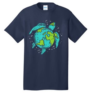 Earth Day Sea Turtle Save The Planet Cute Tall T-Shirt