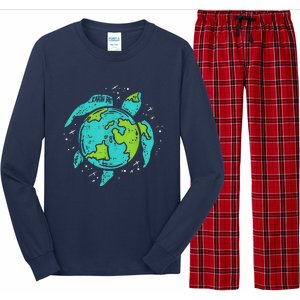 Earth Day Sea Turtle Save The Planet Cute Long Sleeve Pajama Set