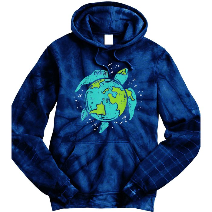 Earth Day Sea Turtle Save The Planet Cute Tie Dye Hoodie