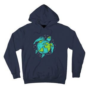 Earth Day Sea Turtle Save The Planet Cute Tall Hoodie