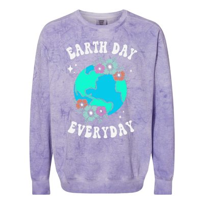 Earth Day Save Our Home Plant More Trees Go Planet Colorblast Crewneck Sweatshirt