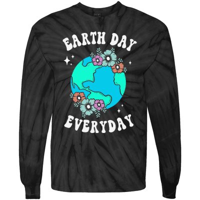 Earth Day Save Our Home Plant More Trees Go Planet Tie-Dye Long Sleeve Shirt