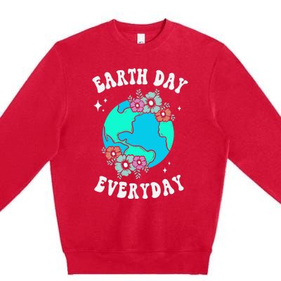 Earth Day Save Our Home Plant More Trees Go Planet Premium Crewneck Sweatshirt