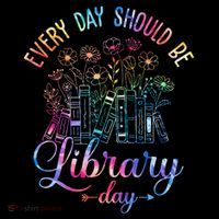 Every Day Should Be Library Day Librarian Library Quotes Drawstring Bag
