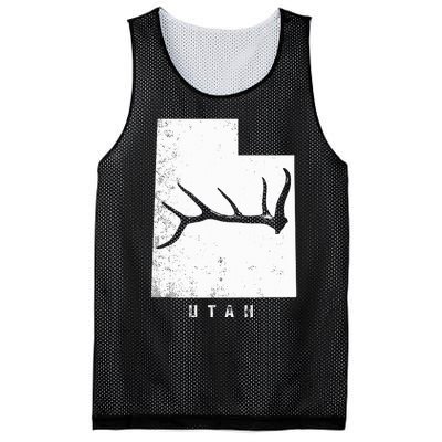 Elk & Deer Shed Antler Hunting Utah Map Mesh Reversible Basketball Jersey Tank