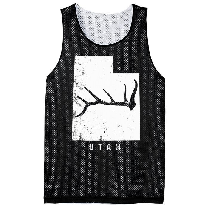 Elk & Deer Shed Antler Hunting Utah Map Mesh Reversible Basketball Jersey Tank