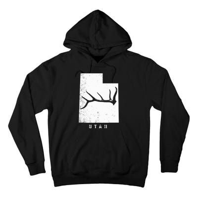 Elk & Deer Shed Antler Hunting Utah Map Tall Hoodie