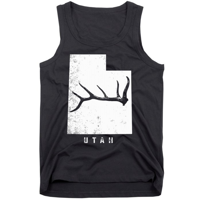 Elk & Deer Shed Antler Hunting Utah Map Tank Top