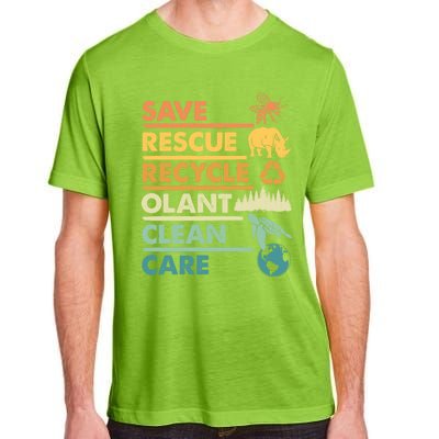 Earth Day Save Bees Rescue Animals Recycle Plastics Gift Adult ChromaSoft Performance T-Shirt