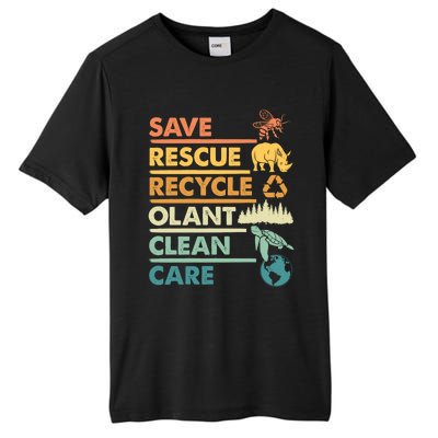 Earth Day Save Bees Rescue Animals Recycle Plastics Gift Tall Fusion ChromaSoft Performance T-Shirt