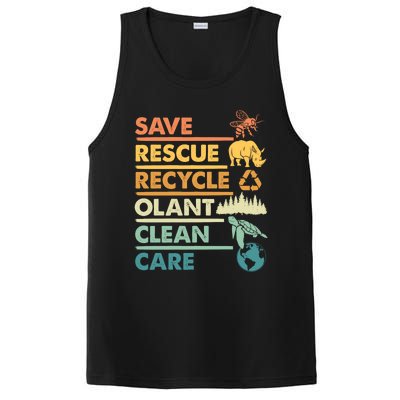 Earth Day Save Bees Rescue Animals Recycle Plastics Gift PosiCharge Competitor Tank