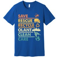 Earth Day Save Bees Rescue Animals Recycle Plastics Gift Premium T-Shirt