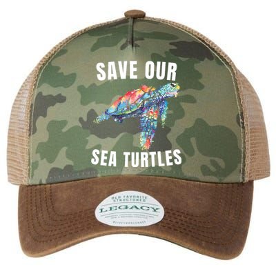 Earth Day, Save Our Sea Turtles Marine Life Sea Turtle Lover Legacy Tie Dye Trucker Hat