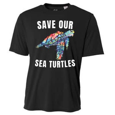 Earth Day, Save Our Sea Turtles Marine Life Sea Turtle Lover Cooling Performance Crew T-Shirt