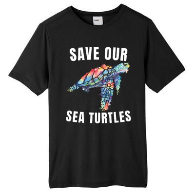 Earth Day, Save Our Sea Turtles Marine Life Sea Turtle Lover Tall Fusion ChromaSoft Performance T-Shirt