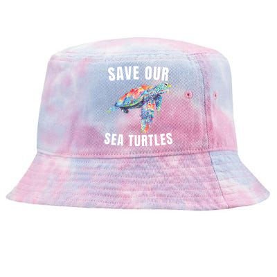 Earth Day, Save Our Sea Turtles Marine Life Sea Turtle Lover Tie-Dyed Bucket Hat