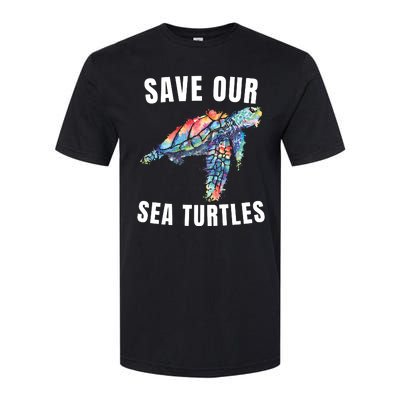 Earth Day, Save Our Sea Turtles Marine Life Sea Turtle Lover Softstyle CVC T-Shirt