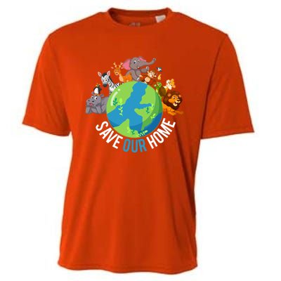 Earth Day Save Our Home Animals Wildlife Environt Planet Gift Cooling Performance Crew T-Shirt