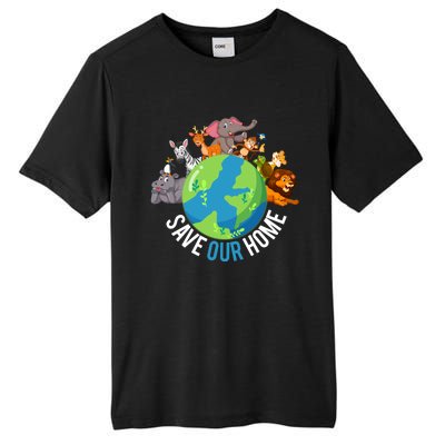 Earth Day Save Our Home Animals Wildlife Environt Planet Gift Tall Fusion ChromaSoft Performance T-Shirt