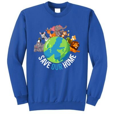 Earth Day Save Our Home Animals Wildlife Environt Planet Gift Sweatshirt