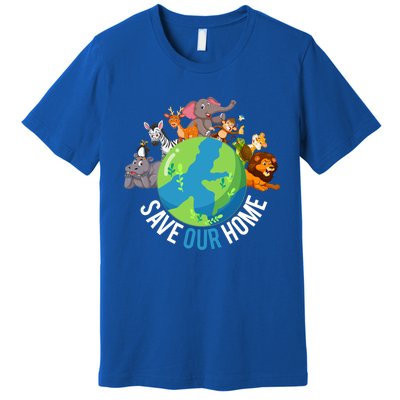 Earth Day Save Our Home Animals Wildlife Environt Planet Gift Premium T-Shirt