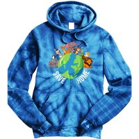 Earth Day Save Our Home Animals Wildlife Environt Planet Gift Tie Dye Hoodie