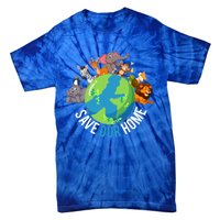 Earth Day Save Our Home Animals Wildlife Environt Planet Gift Tie-Dye T-Shirt