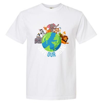 Earth Day Save Our Home Animals Wildlife Environt Planet Gift Garment-Dyed Heavyweight T-Shirt