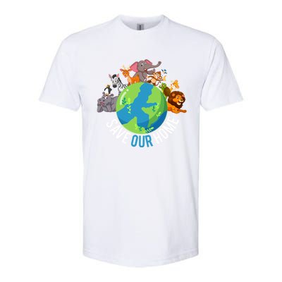 Earth Day Save Our Home Animals Wildlife Environt Planet Gift Softstyle CVC T-Shirt