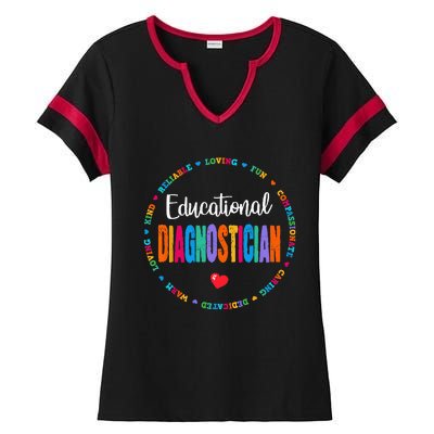 Educational Diagnostician School Psychologist Psych Assessor Ladies Halftime Notch Neck Tee