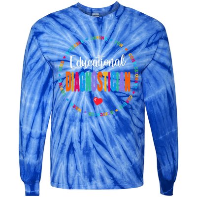 Educational Diagnostician School Psychologist Psych Assessor Tie-Dye Long Sleeve Shirt