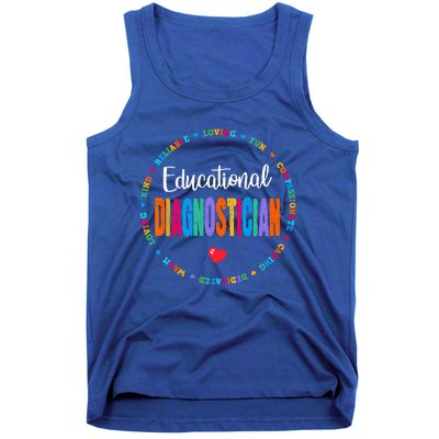 Educational Diagnostician School Psychologist Psych Assessor Tank Top