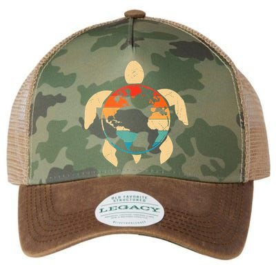 Earth Day Save Environment Cute Turtle Planet Protection Legacy Tie Dye Trucker Hat