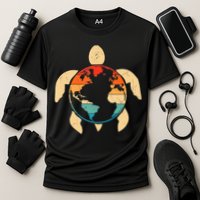 Earth Day Save Environment Cute Turtle Planet Protection Performance Shirt