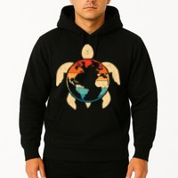 Earth Day Save Environment Cute Turtle Planet Protection Hoodie