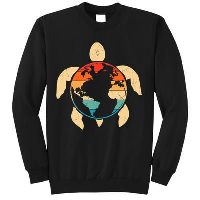 Earth Day Save Environment Cute Turtle Planet Protection Sweatshirt