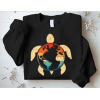 Earth Day Save Environment Cute Turtle Planet Protection Sweatshirt