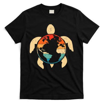 Earth Day Save Environment Cute Turtle Planet Protection T-Shirt