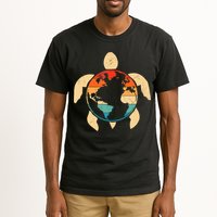Earth Day Save Environment Cute Turtle Planet Protection Tall T-Shirt