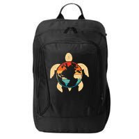 Earth Day Save Environment Cute Turtle Planet Protection City Backpack