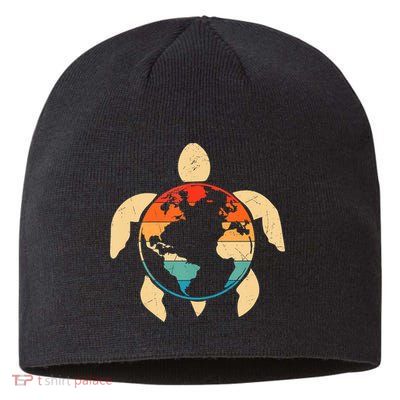 Earth Day Save Environment Cute Turtle Planet Protection Sustainable Beanie