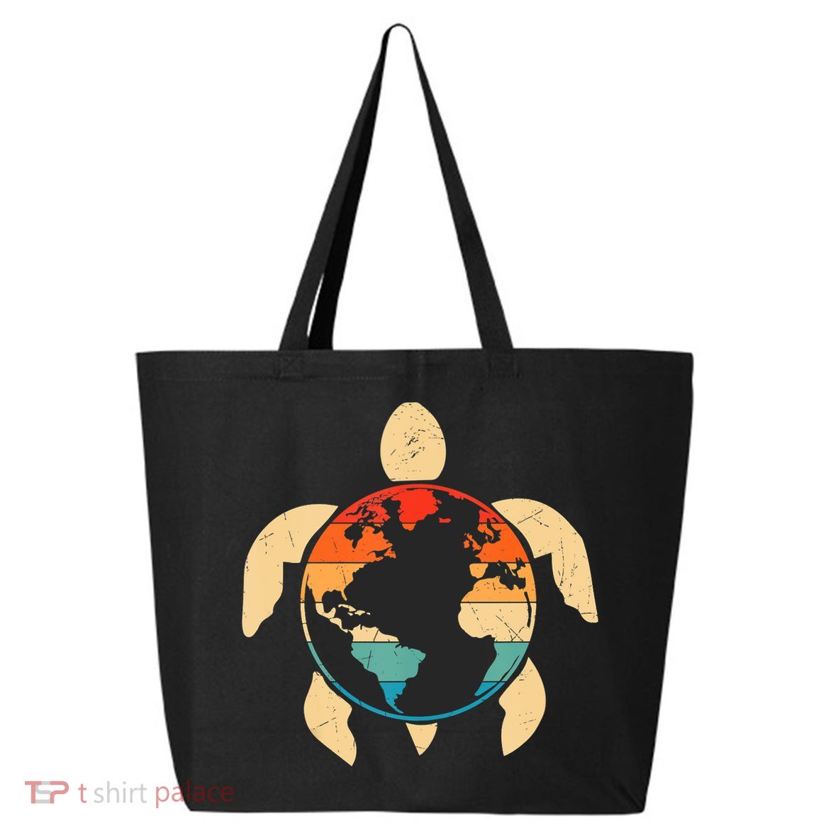 Earth Day Save Environment Cute Turtle Planet Protection 25L Jumbo Tote