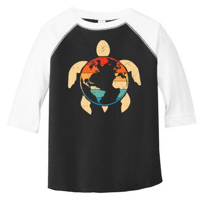 Earth Day Save Environment Cute Turtle Planet Protection Toddler Fine Jersey T-Shirt
