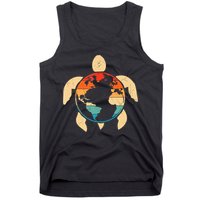 Earth Day Save Environment Cute Turtle Planet Protection Tank Top