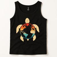 Earth Day Save Environment Cute Turtle Planet Protection Tank Top