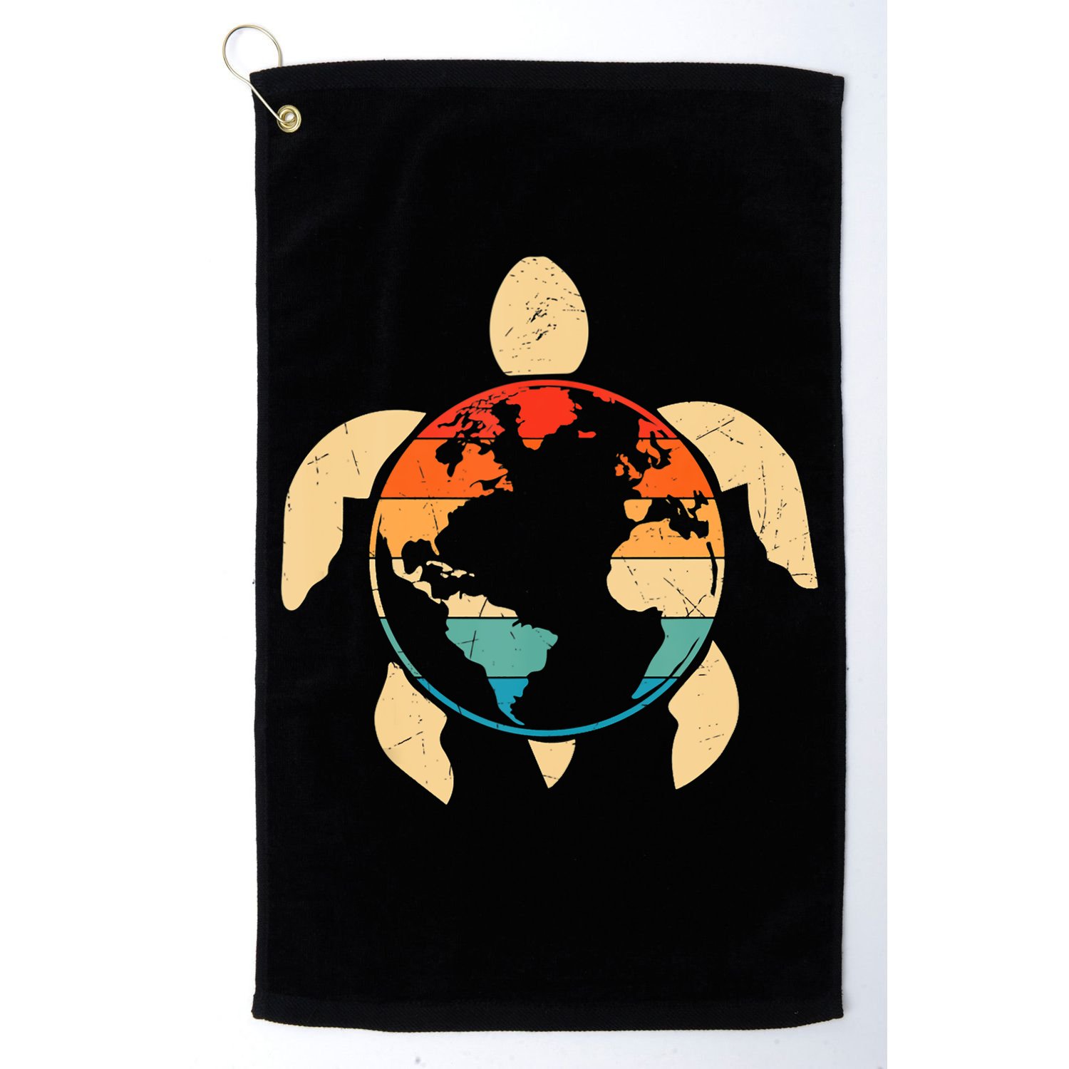 Earth Day Save Environment Cute Turtle Planet Protection Golf Towel